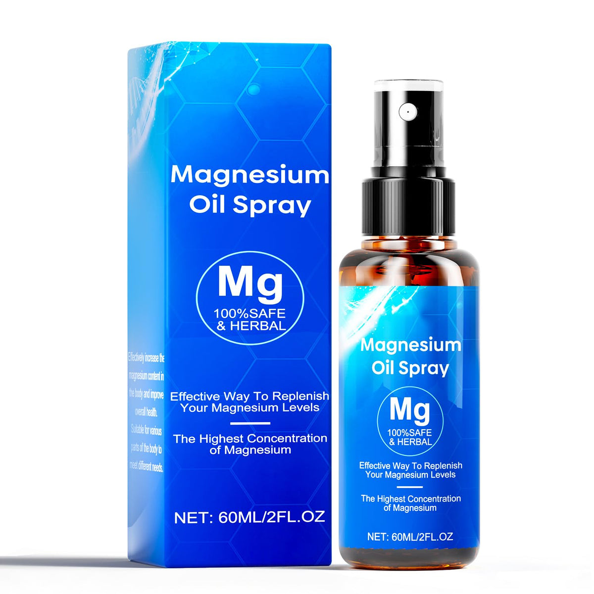 Brilhante magnesium oil spray bottle for quick skin absorption.