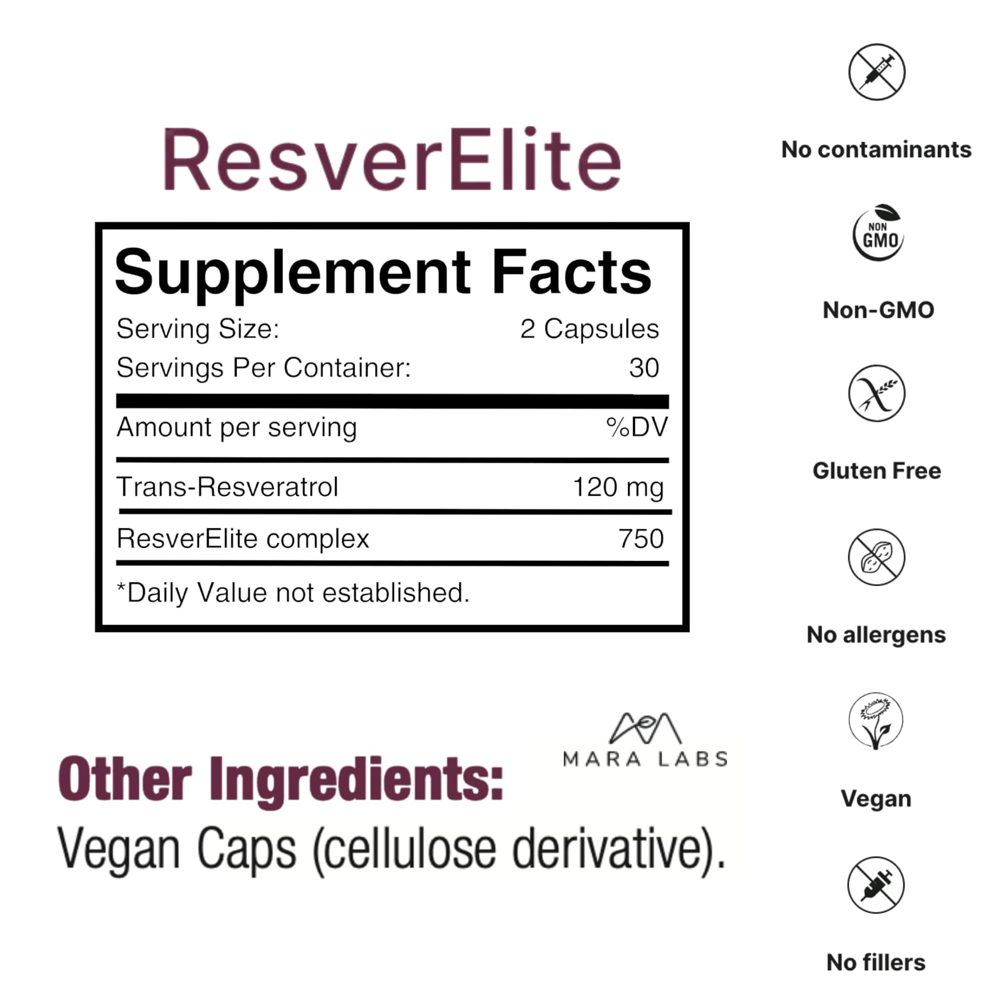 BrocElite ResverElite capsules close-up for easy daily dosing.