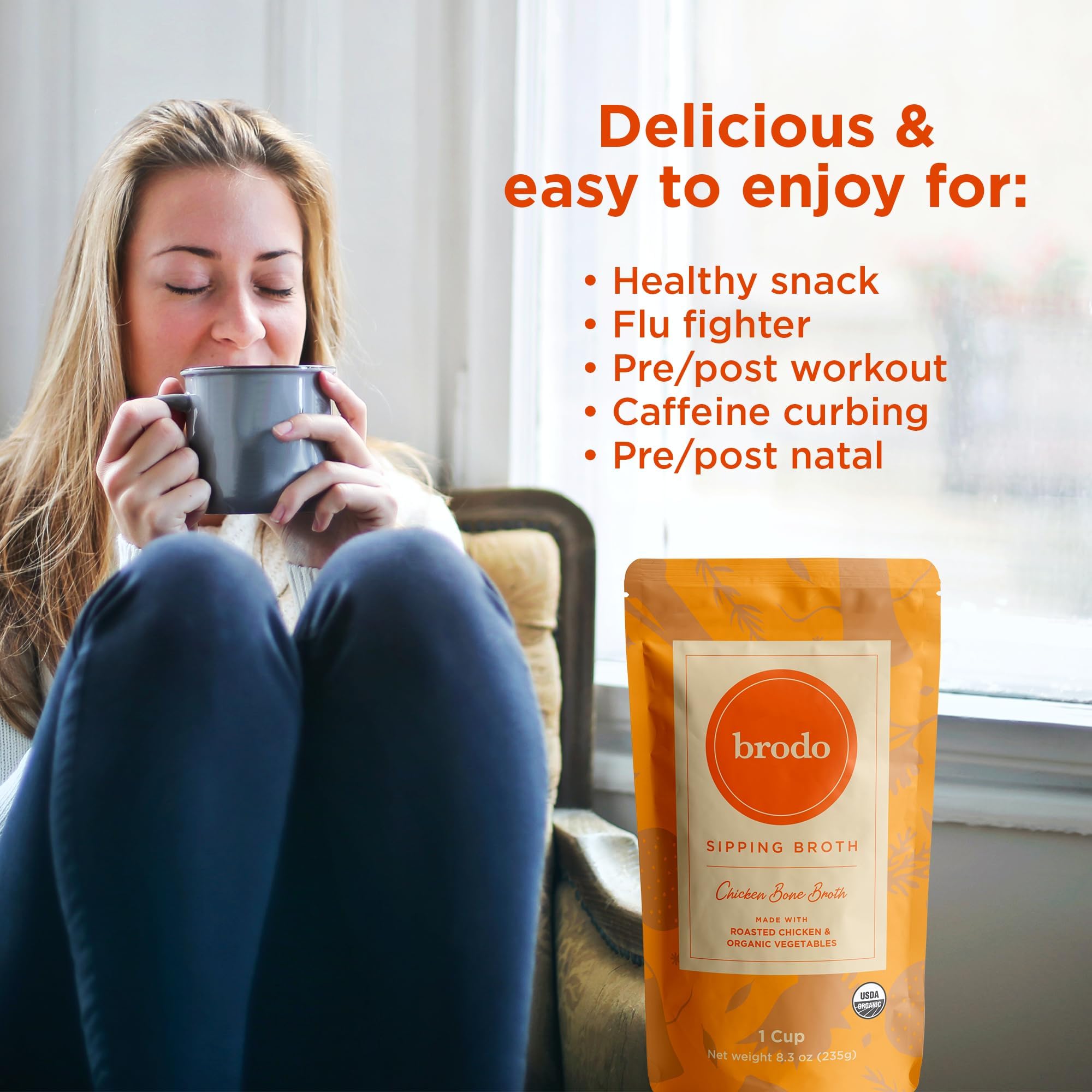 Brodo bone broth base for soups and stews, rich in minerals.