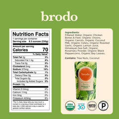 Brodo Chicken Bone broth in a mug, ideal for sipping or as a soup base.