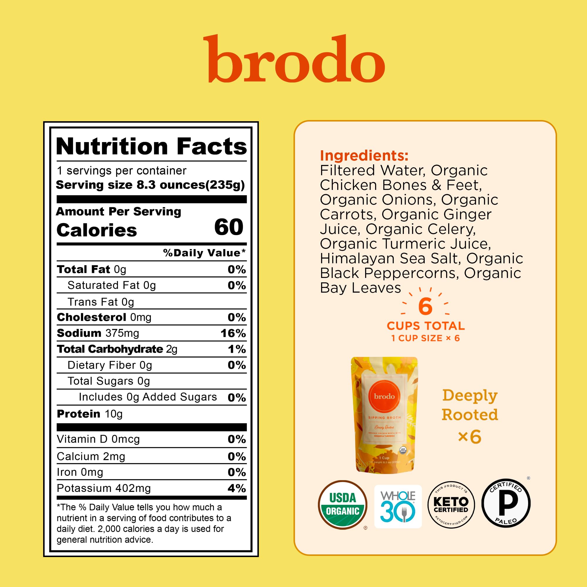 Brodo bone broth simmering to create a rich cooking base