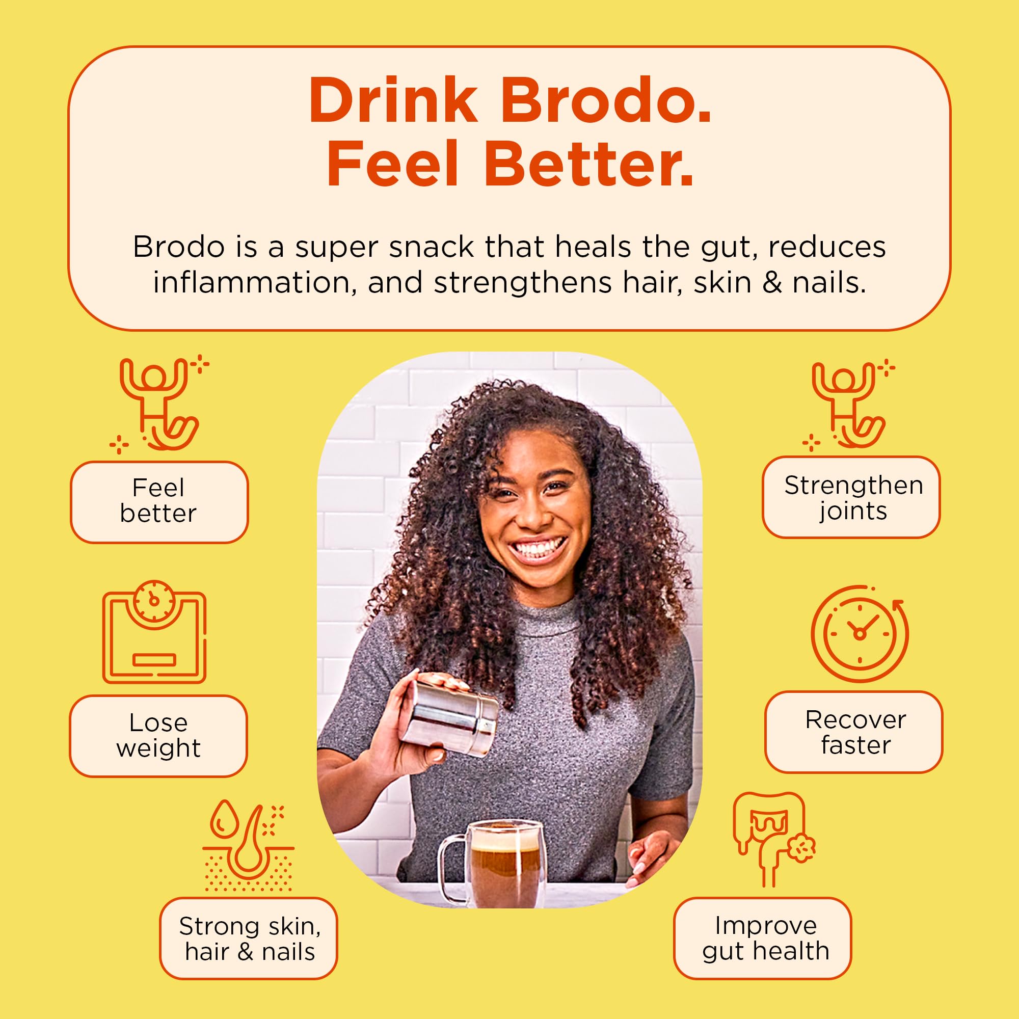 Brodo organic ingredients label highlights clean wholesome recipe