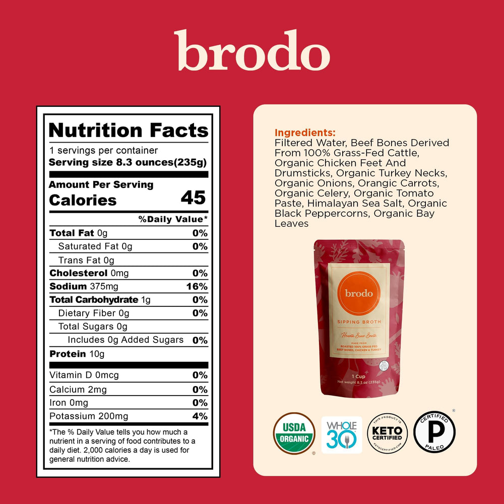 Brodo Roasted Garlic-Chili broth adding depth to sauces and sautés.