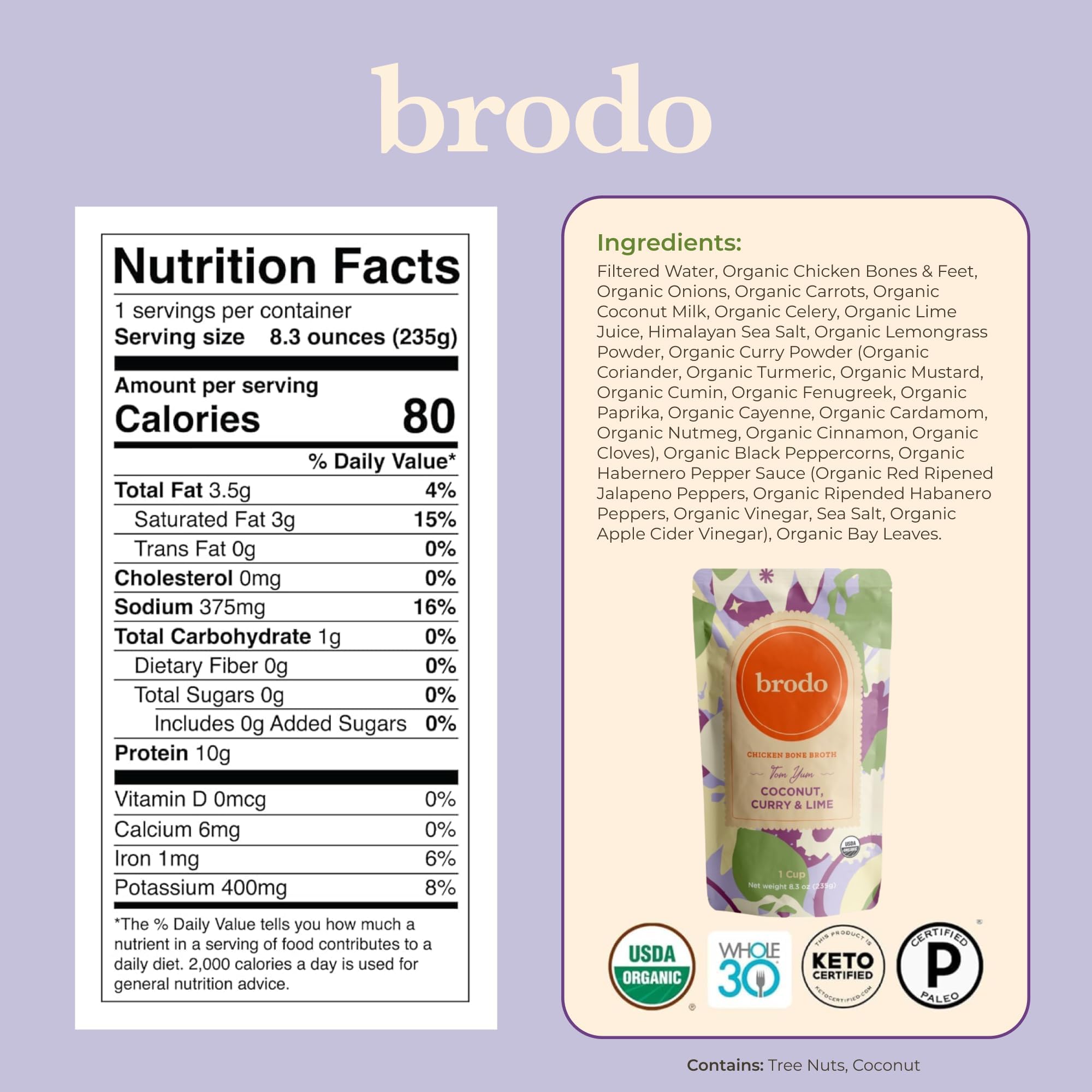 Brodo 6-Pack on-the-go broth, convenient for easy daily nourishment.
