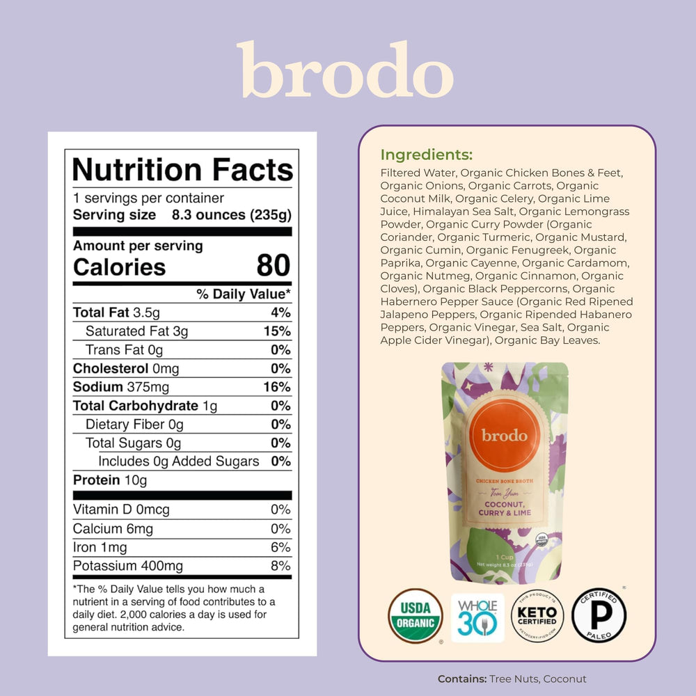 Brodo 6-Pack on-the-go broth, convenient for easy daily nourishment.