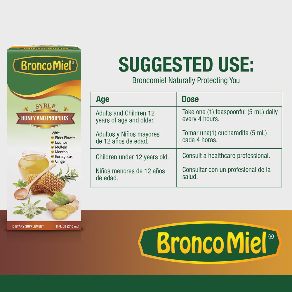 BRONCOMIEL menthol eucalyptus scent hints at fresh relief.
