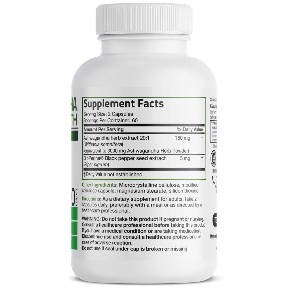 Bronson Ashwagandha capsules close-up illustrating daily calm use