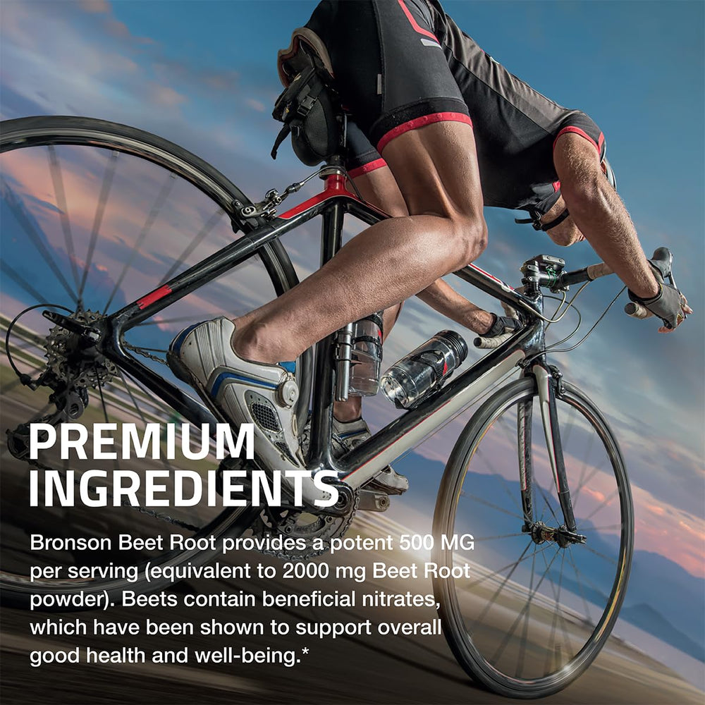 Bronson Beet Root bottle shown during morning routine for energy support