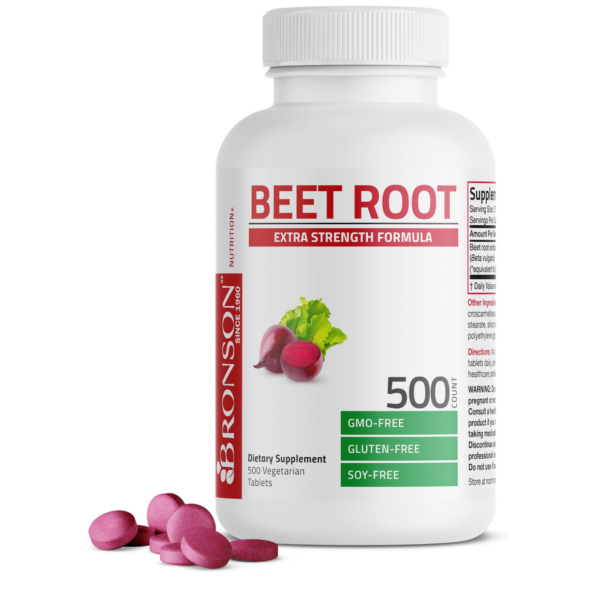 Bronson Beet Root Extra Strength bottle ready for daily vitality and circulation support