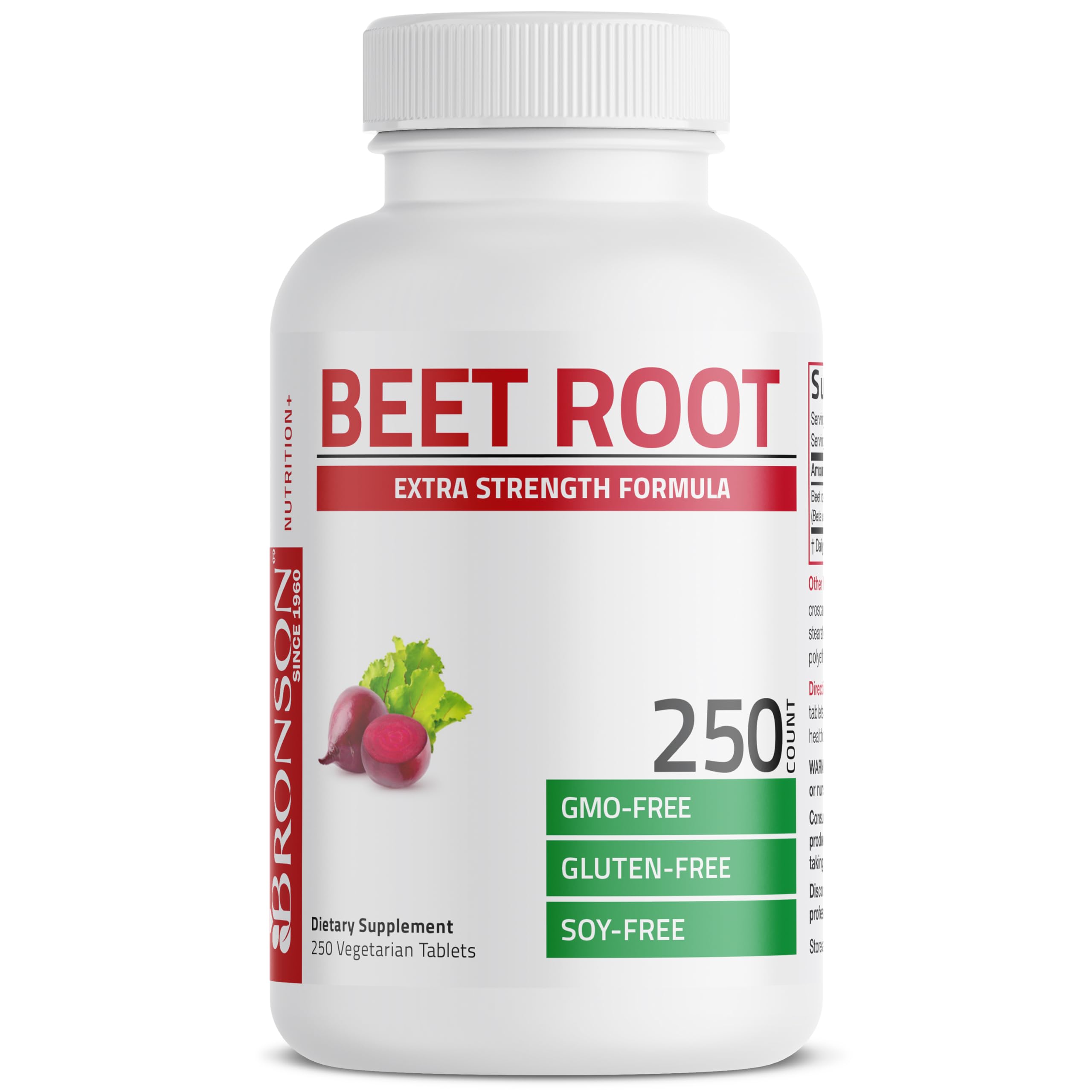 Bronson Beet Root capsules in hand for convenient daily intake.