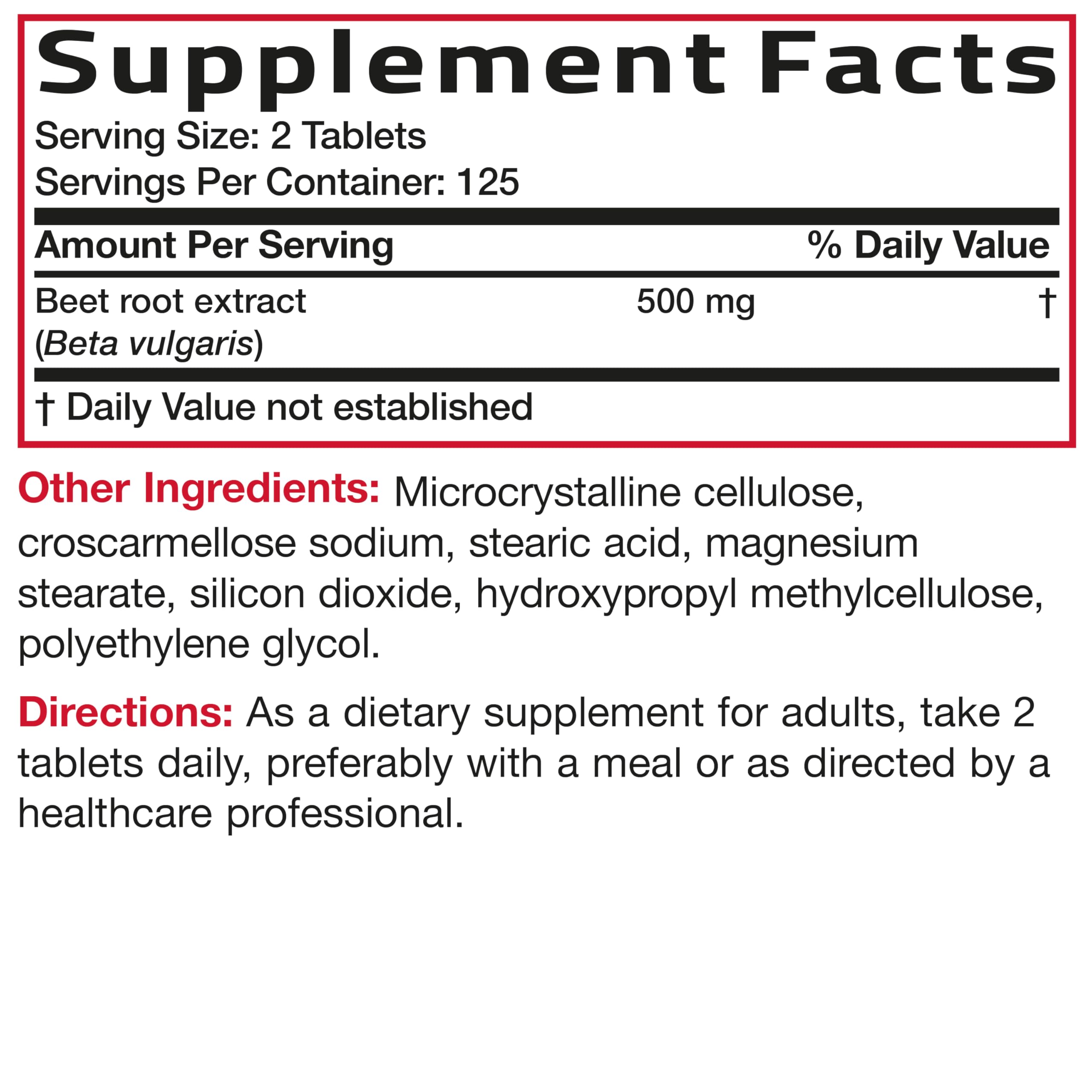 Bronson Beet Root vegan icon on label emphasizes plant-based formula.