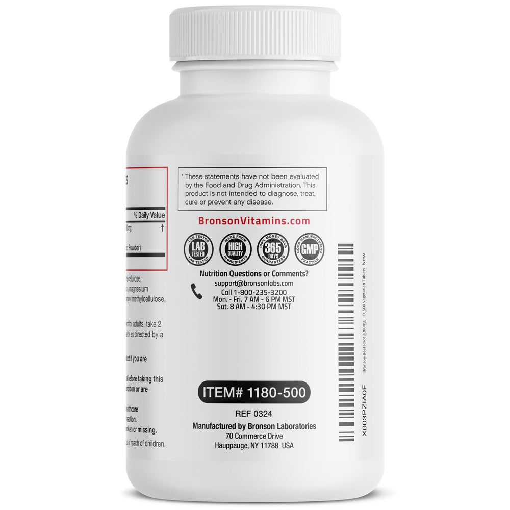 Bronson Beet Root bottle with water showing easy intake