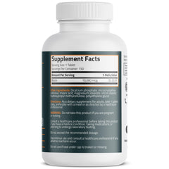 Bronson Biotin bottle with label showing 150-tablet packaging