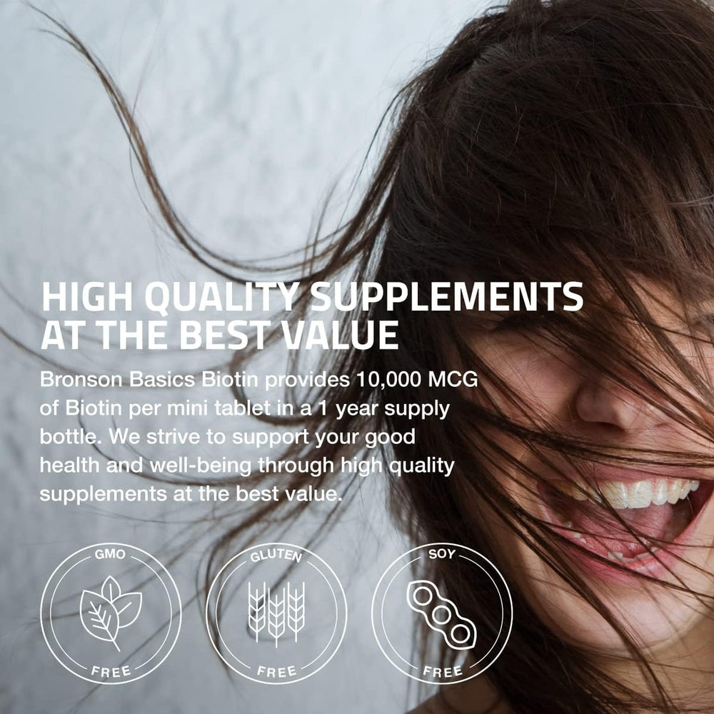 Bronson Biotin hair, skin, nails focus for natural glow