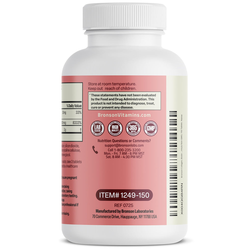 Bronson New York facility emblem on product packaging.