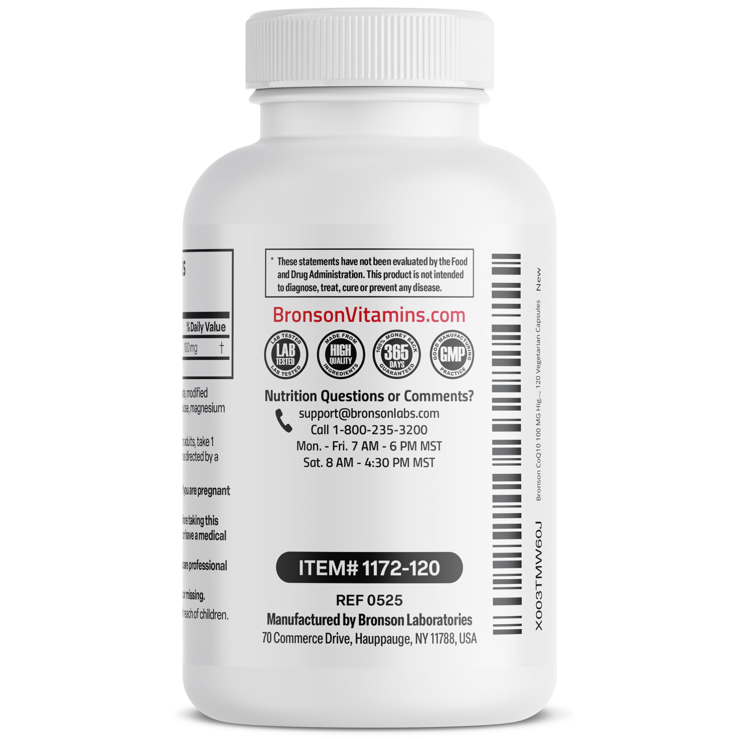 Bronson CoQ10 sello libre de gluten para dietas.