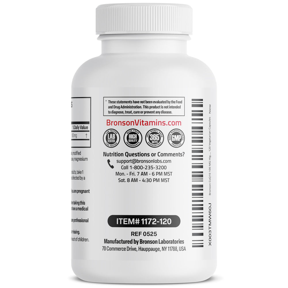 Bronson CoQ10 sello libre de gluten para dietas.