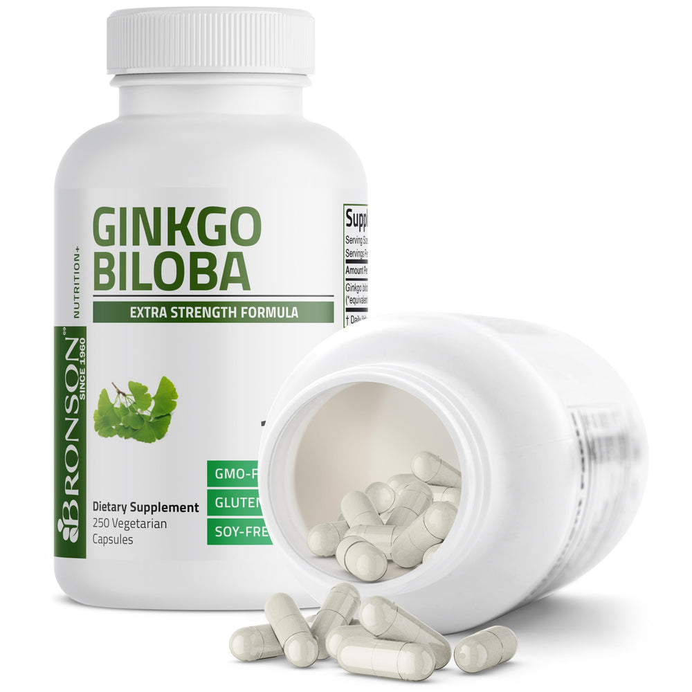 Bronson Ginkgo Biloba box and label conveys brand trust and longevity.