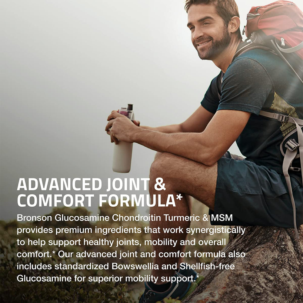 Bronson label highlights non-GMO, gluten-free and soy-free features.