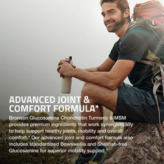 Bronson label highlights non-GMO, gluten-free and soy-free features.