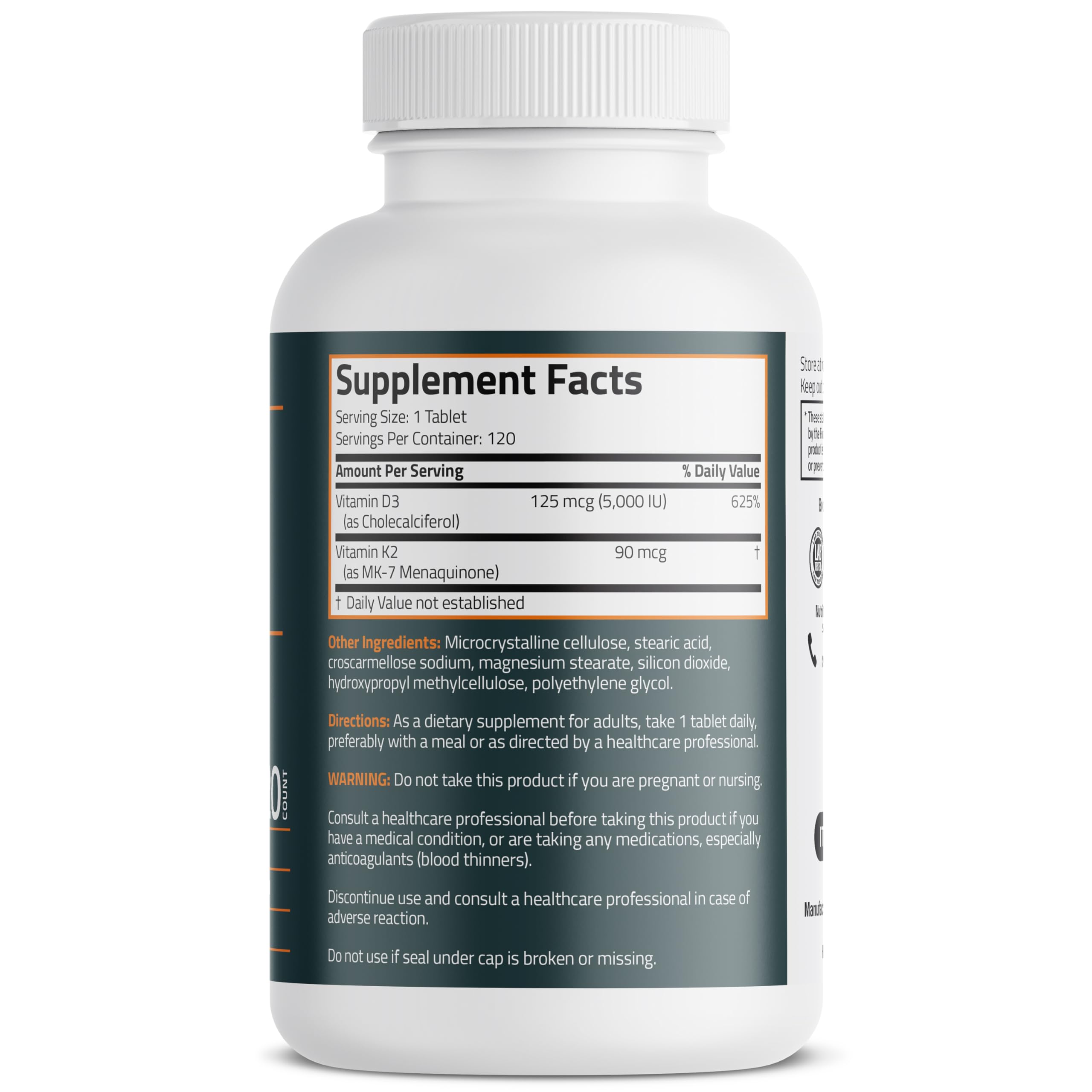 Bronson K2 D3 capsules close-up for easy daily intake