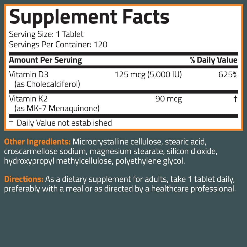 Bronson K2 D3 supports balanced daily wellness