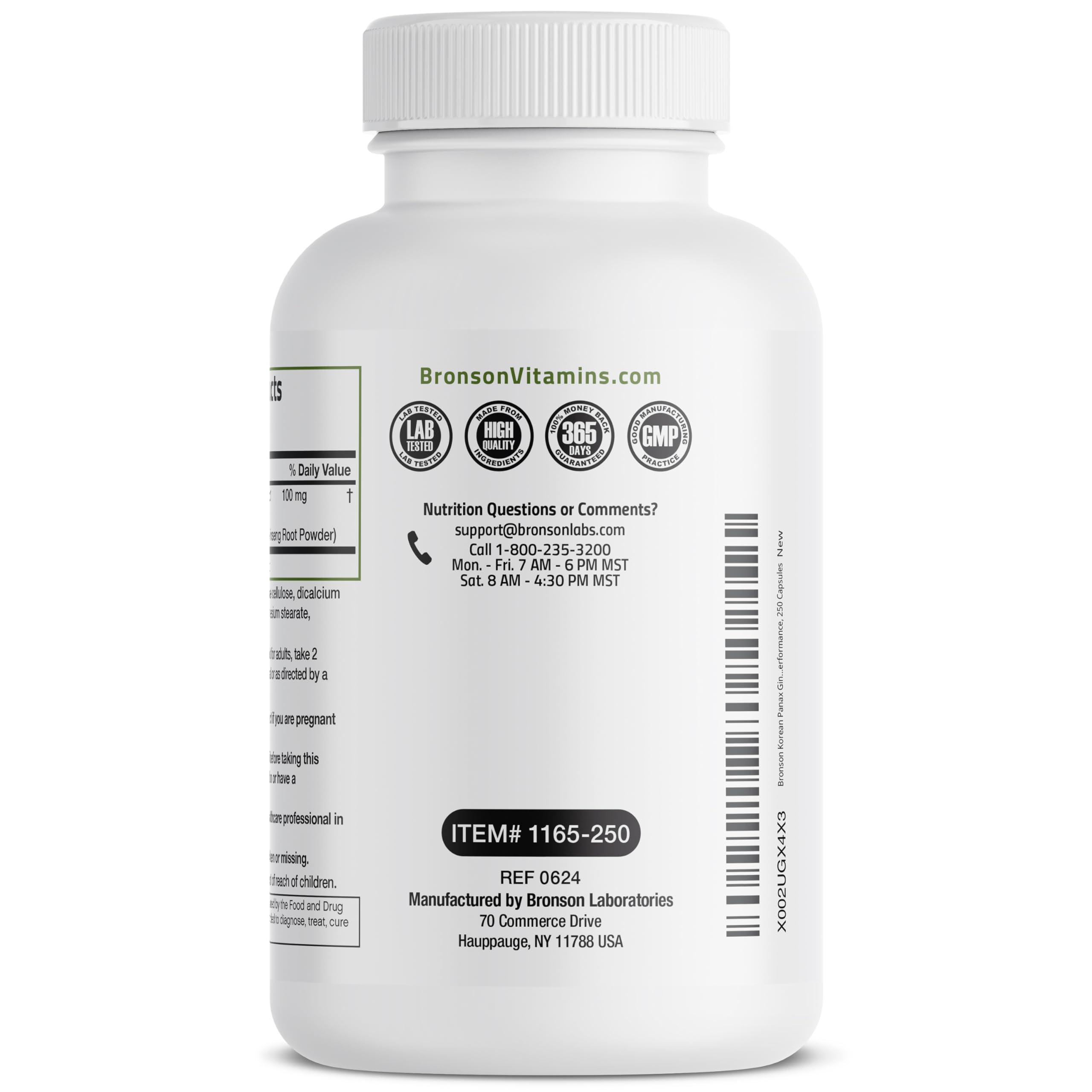 Bronson Korean Panax Ginseng bottle on desk for morning ritual.