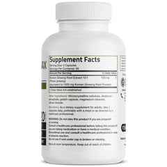 Bronson Korean Panax Ginseng endurance capsules on shelf for sustained stamina.