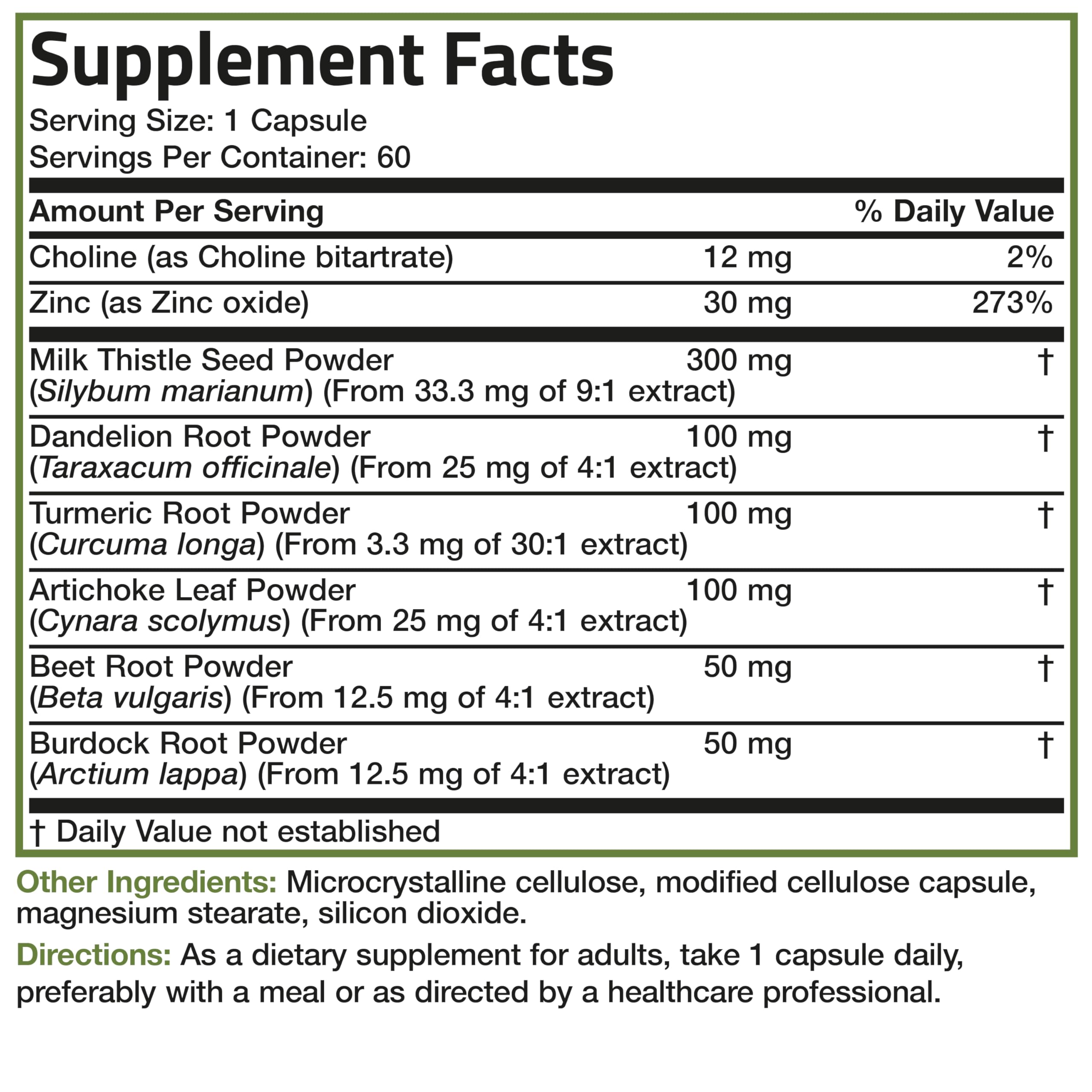 Bronson Liver Detox 60 capsules bottle ready for daily use