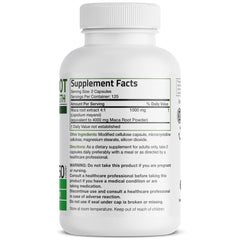 Bronson Maca Root Extra capsules close-up for easy daily use.