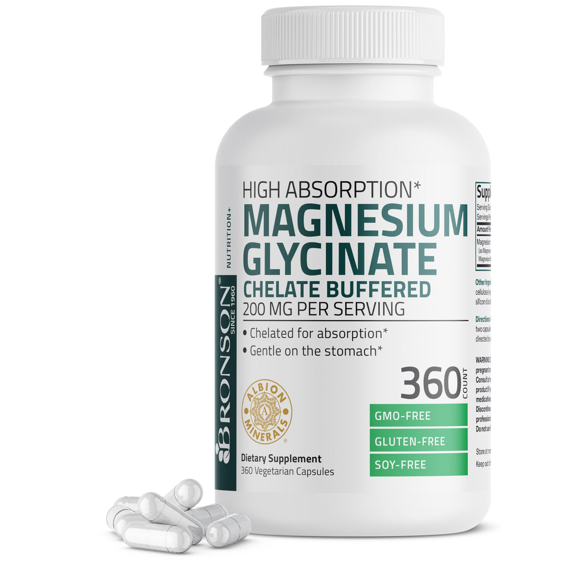 Bronson Magnesium Glycinate bottle for easy daily supplementation.