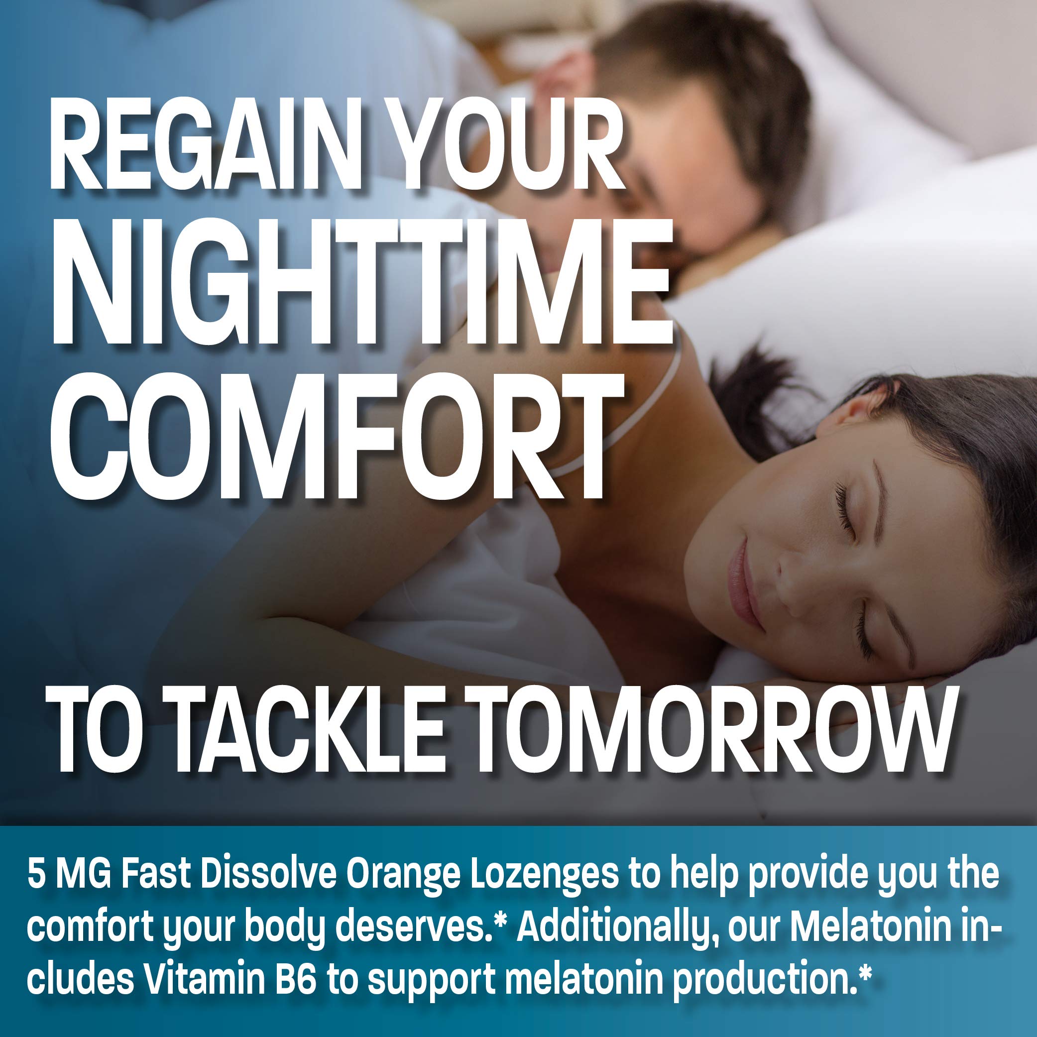 Bronson melatonin bottle open reveals convenient chewable format for on-the-go nights