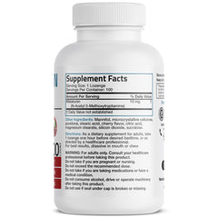 Bronson Melatonin cherry-flavored tablets designed for easy nightly intake