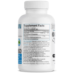 Bronson Melatonin peppermint lozenges closeup with refreshing flavor and quick absorption.