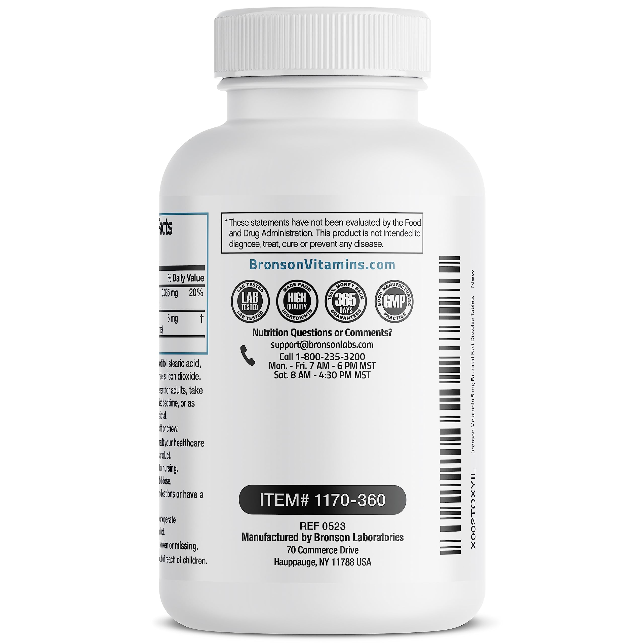 Travel-friendly Bronson melatonin chewables fit busy schedules.