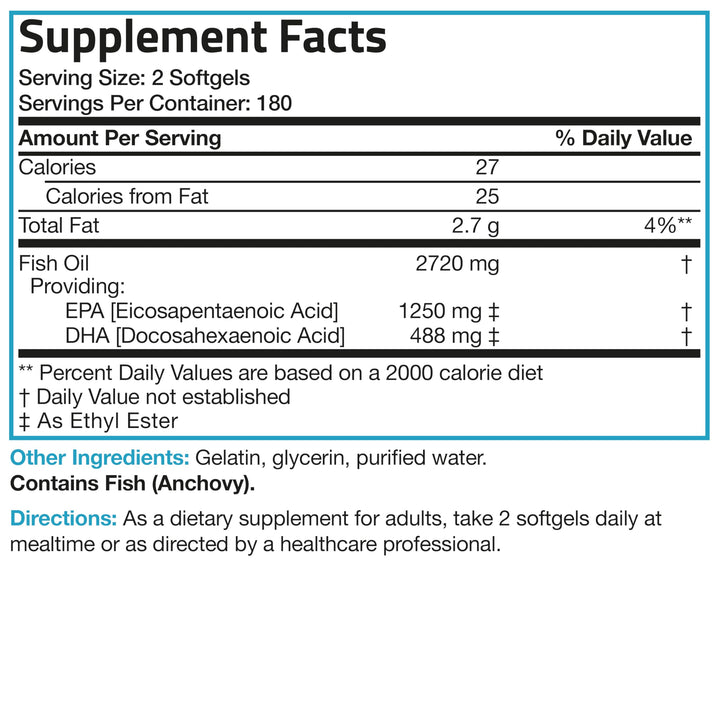 Bronson Omega 3 heavy-metal-tested badge visible on the bottle