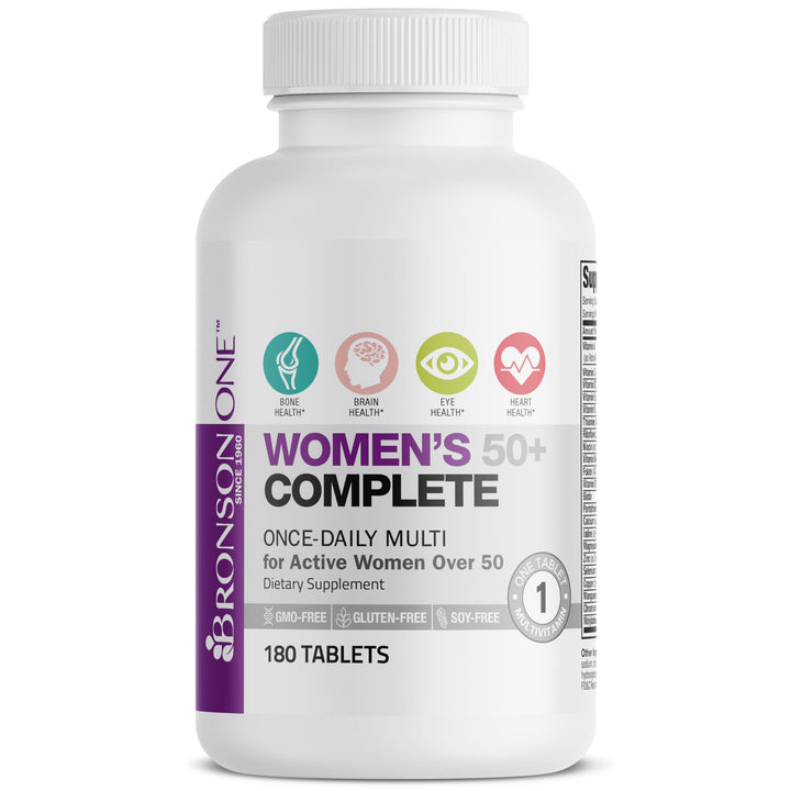Bronson ONE Daily 50+ cGMP seal signaling premium standards.