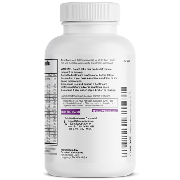 Bronson ONE Daily 50+ packaging box displayed for complete multivitamin.