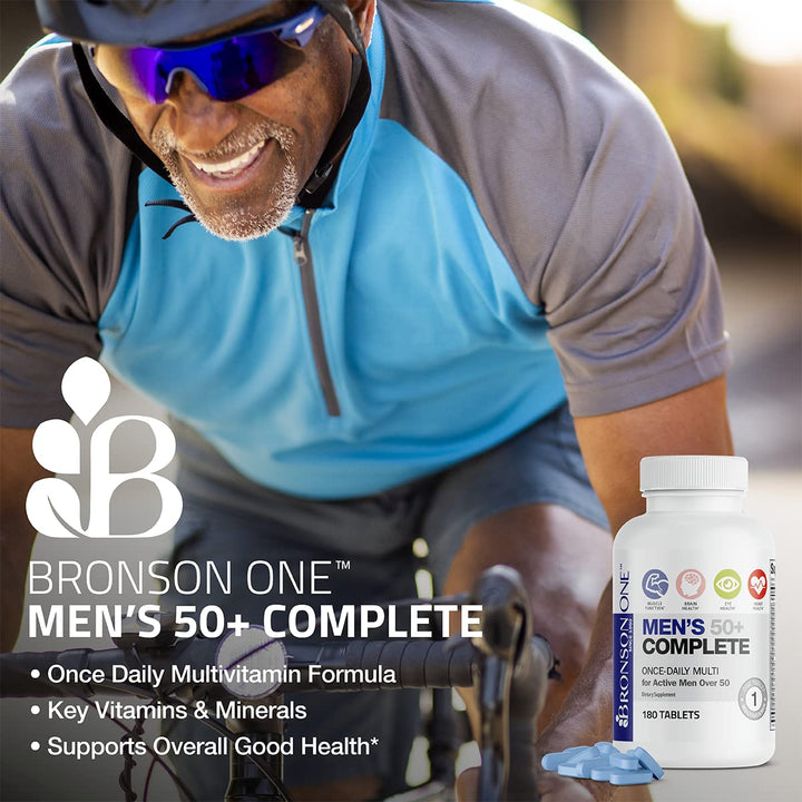 Bronson One Daily bottle label detail highlighting nutrients.