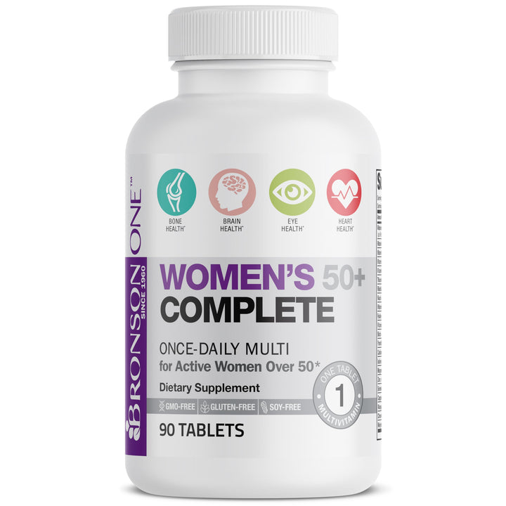 Bronson ONE Daily Women's 50+ packaging box emphasizes quality and trust