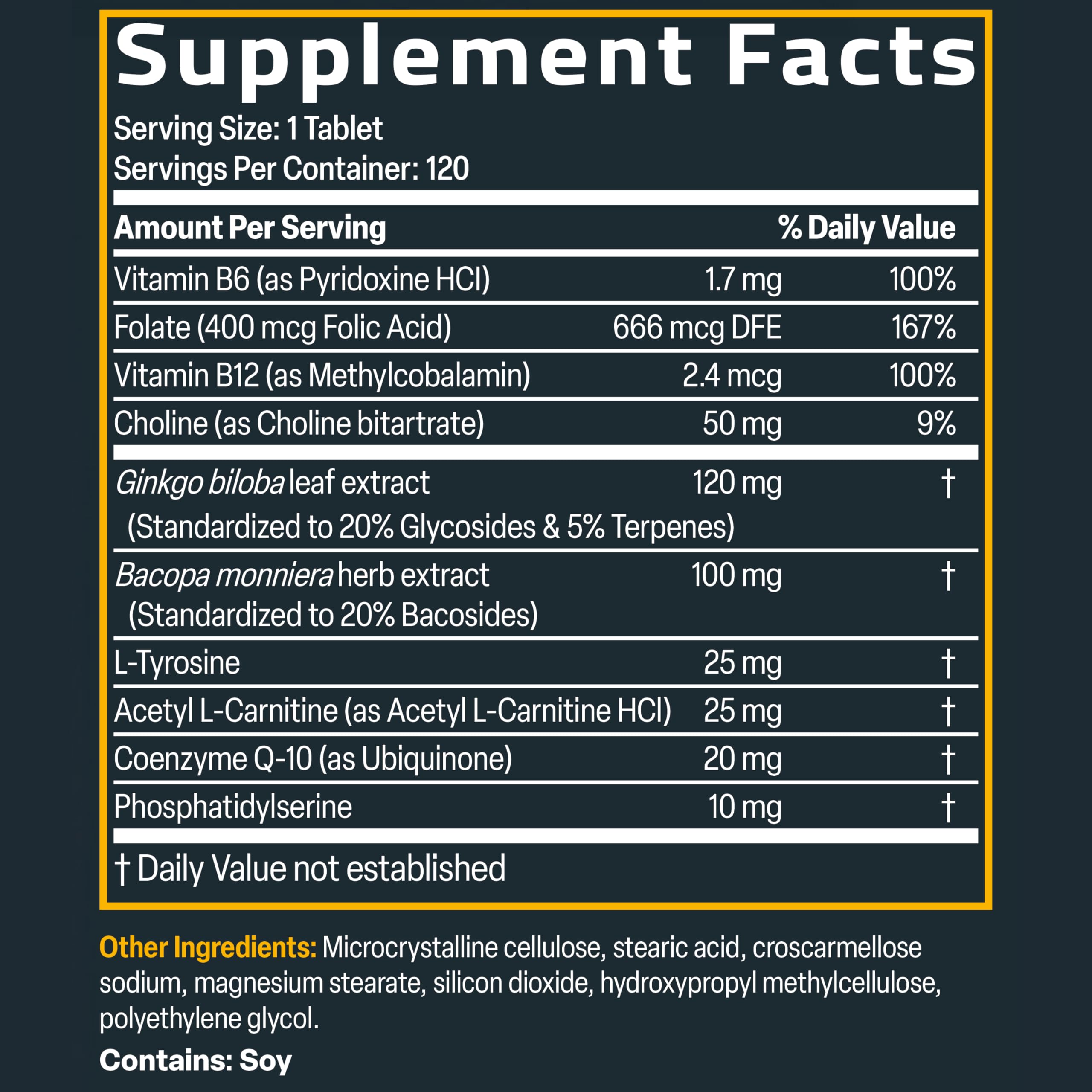Bronson packaging display highlighting non GMO and gluten free claims.