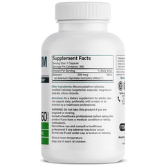Bronson Selenium 200 mcg capsules closeup showing easy-to-swallow form.