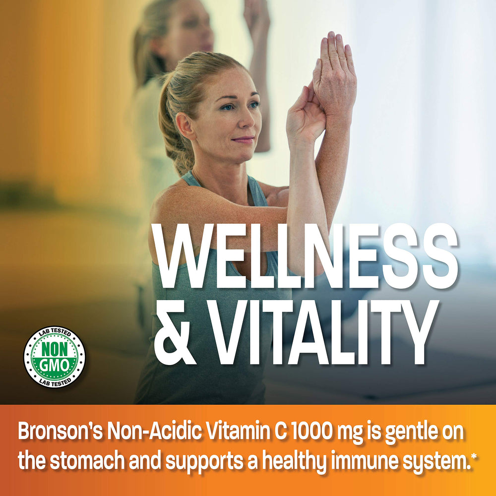 Bronson Sodium Ascorbate 1000 mg lifestyle shot for daily immune support