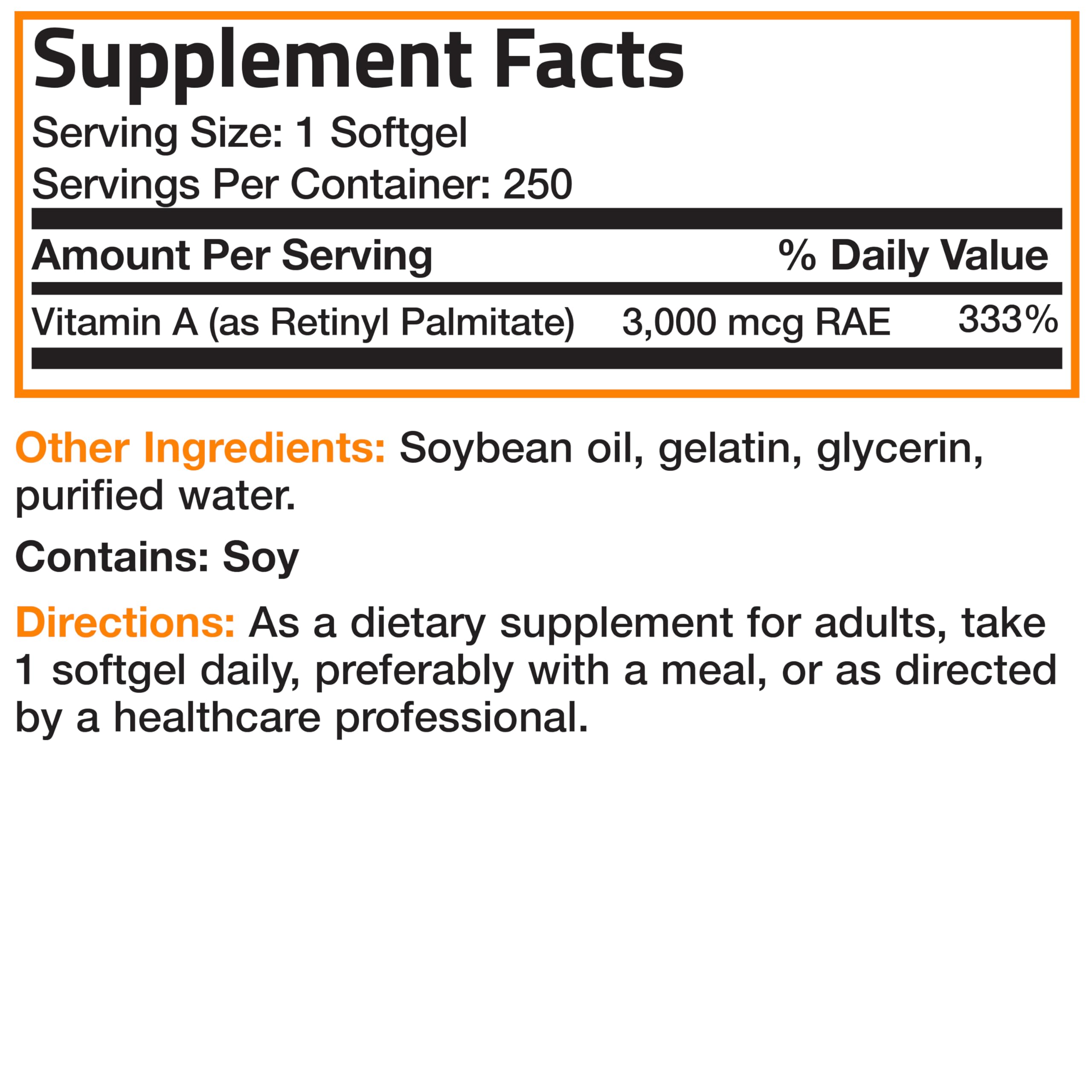 Bronson Vitamin A promotes potential eye and immune health support.