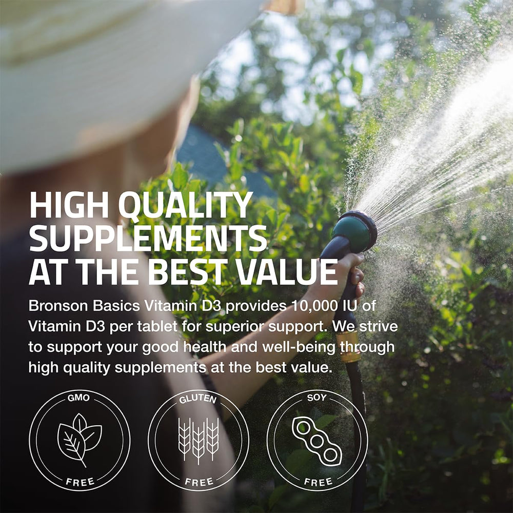 Bronson Vitamin D3 packaging box highlighting trusted legacy since 1960.