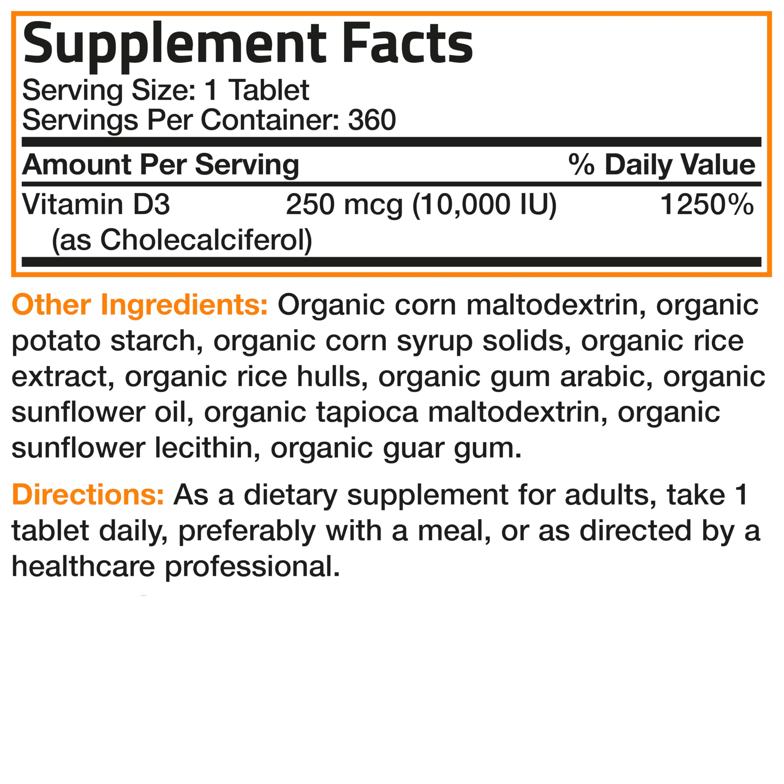 Bronson Vitamin D3 with a sunlight-themed backdrop suggesting sun-based support.