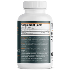 Bronson Vitamin K2 MK-7 tablets close-up with uniform size for easy dosing.