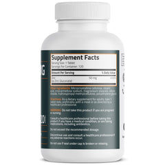 Bronson Zinc bottle label closeup emphasizes non-GMO and gluten-free formulation highlighted.