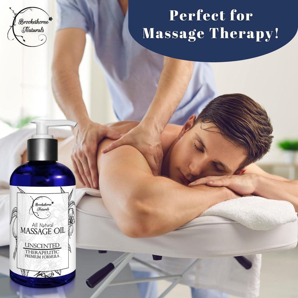 Brookethorne Unscented Massage Oil glide during hand massage for silky feel