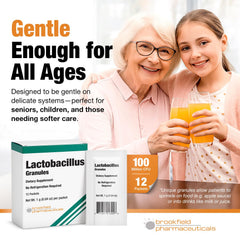 Brookfield Probiotics sprinkled on oatmeal for breakfast.